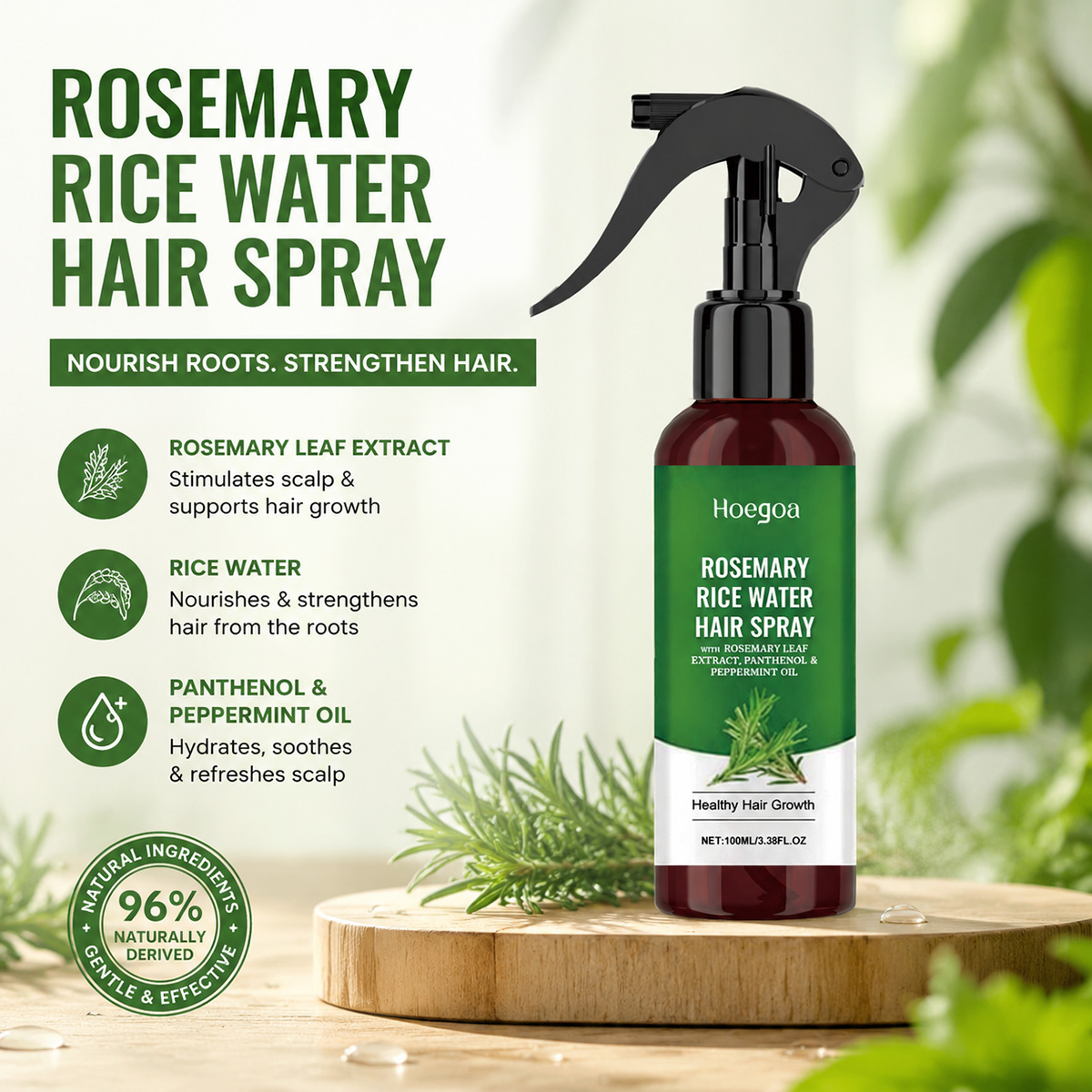 Rosemary Rice Water Hair Spray - огляд і ціна Rose Water Spray