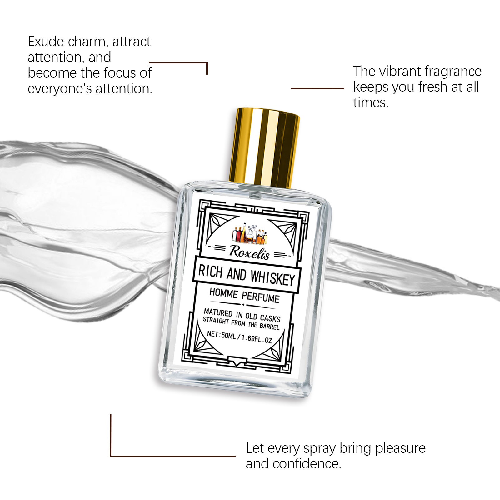 Roxelis 50ml Charm Whisky Men' - огляд і ціна Perfume Fragrance Notes